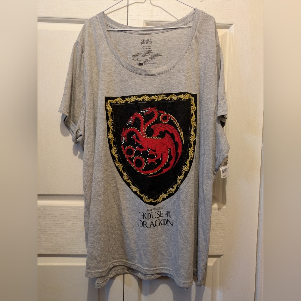 CCO 5 for $25 Game Of Thrones House Of The Dragon Scoop Neck Tshirt Size 4X New